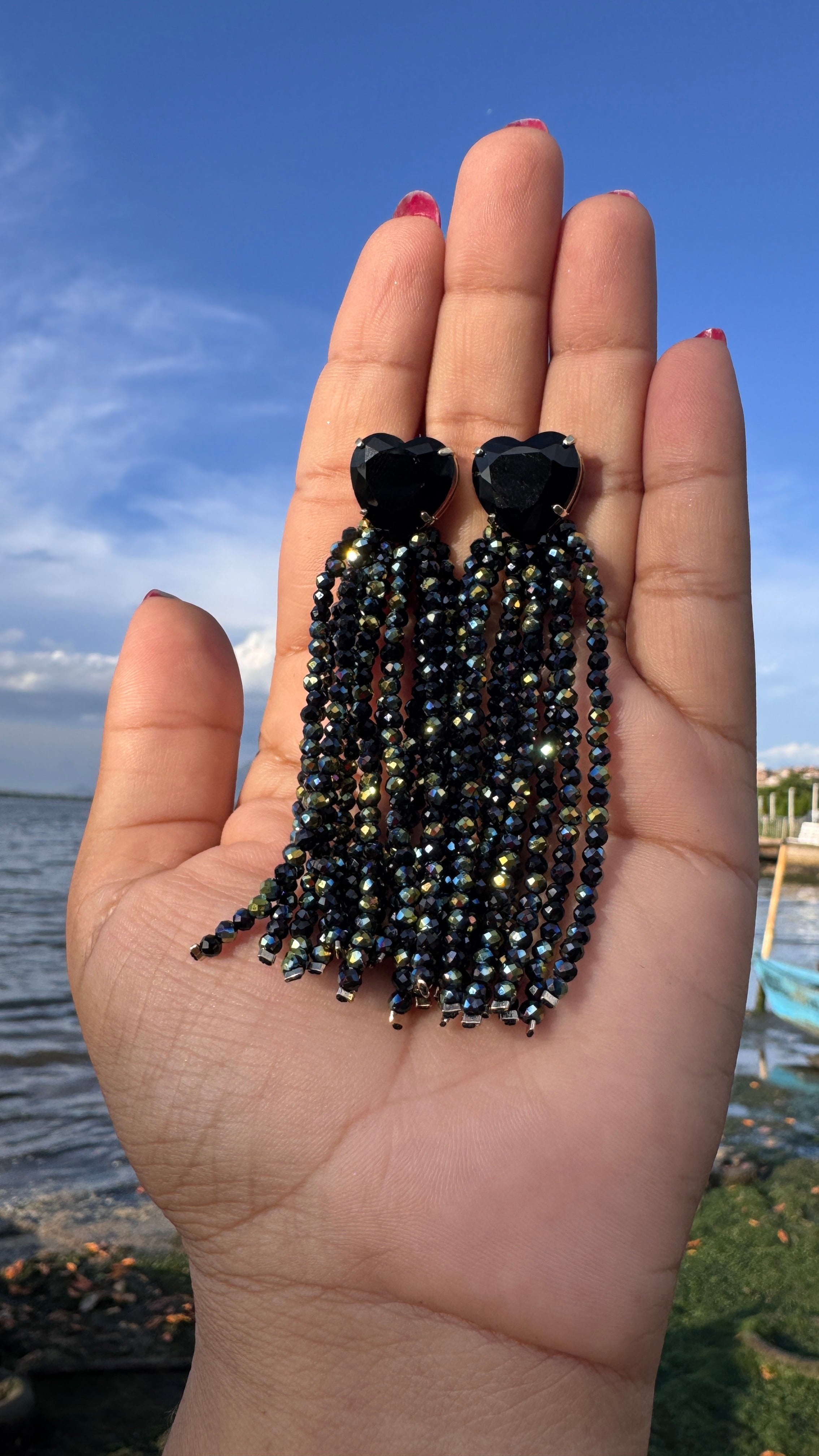 Brinco Larissa - Preto mesclado