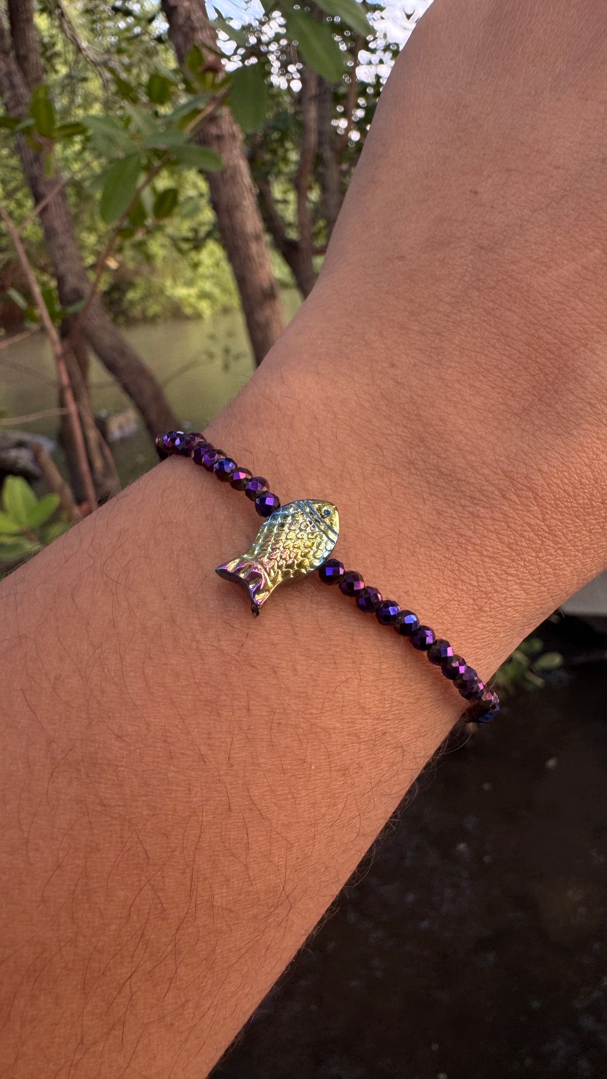 Pulseira peixe hematita