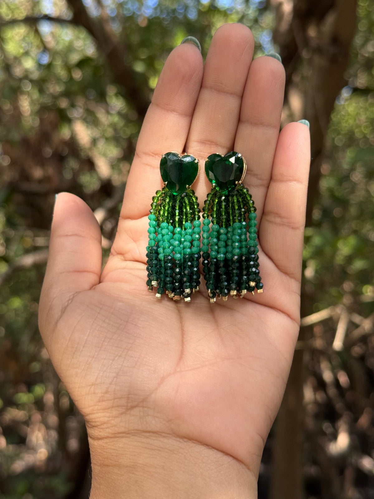 Brinco Larissa - Degradê verde