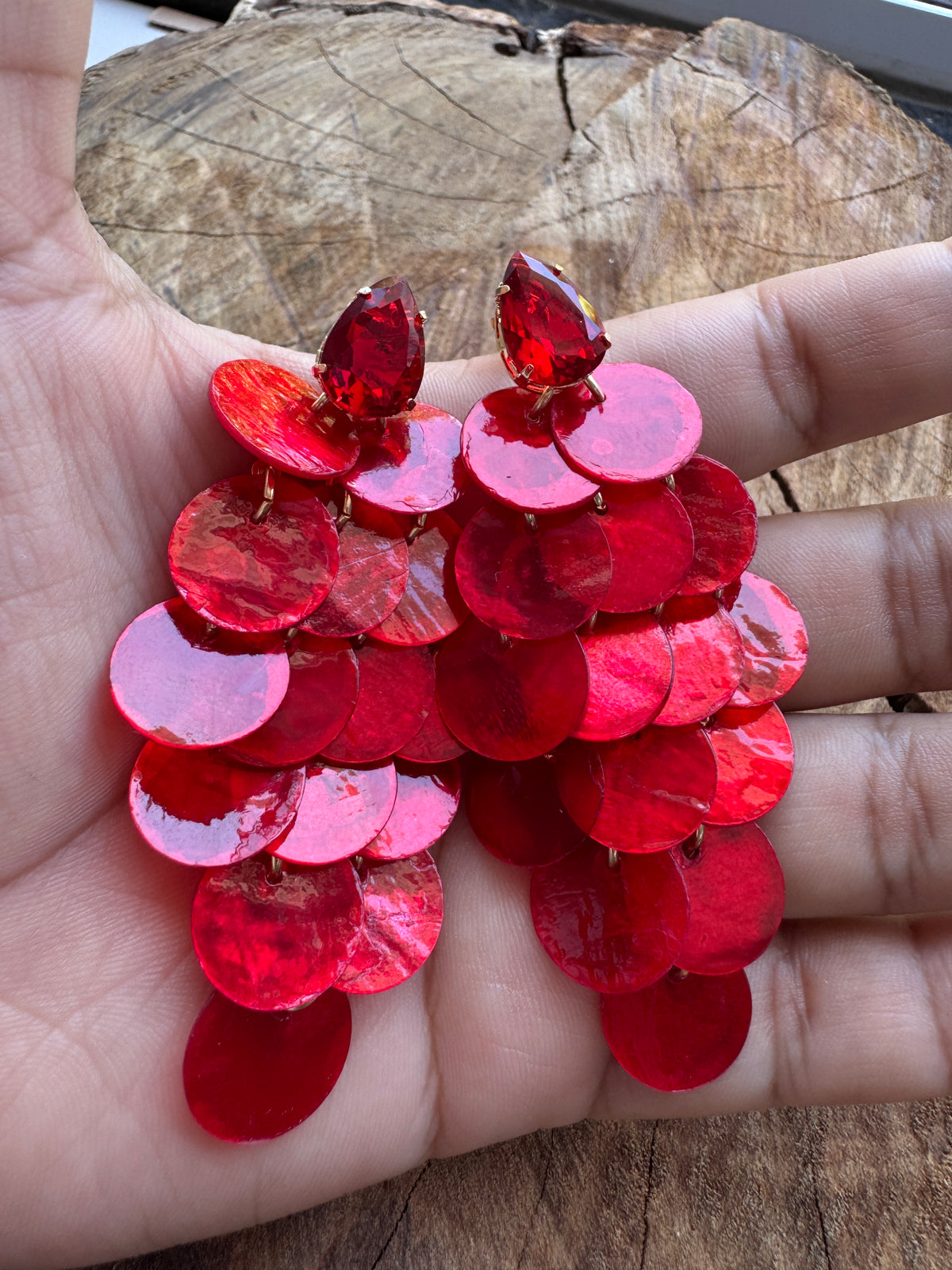 Brinco Isla 8 cm - vermelho
