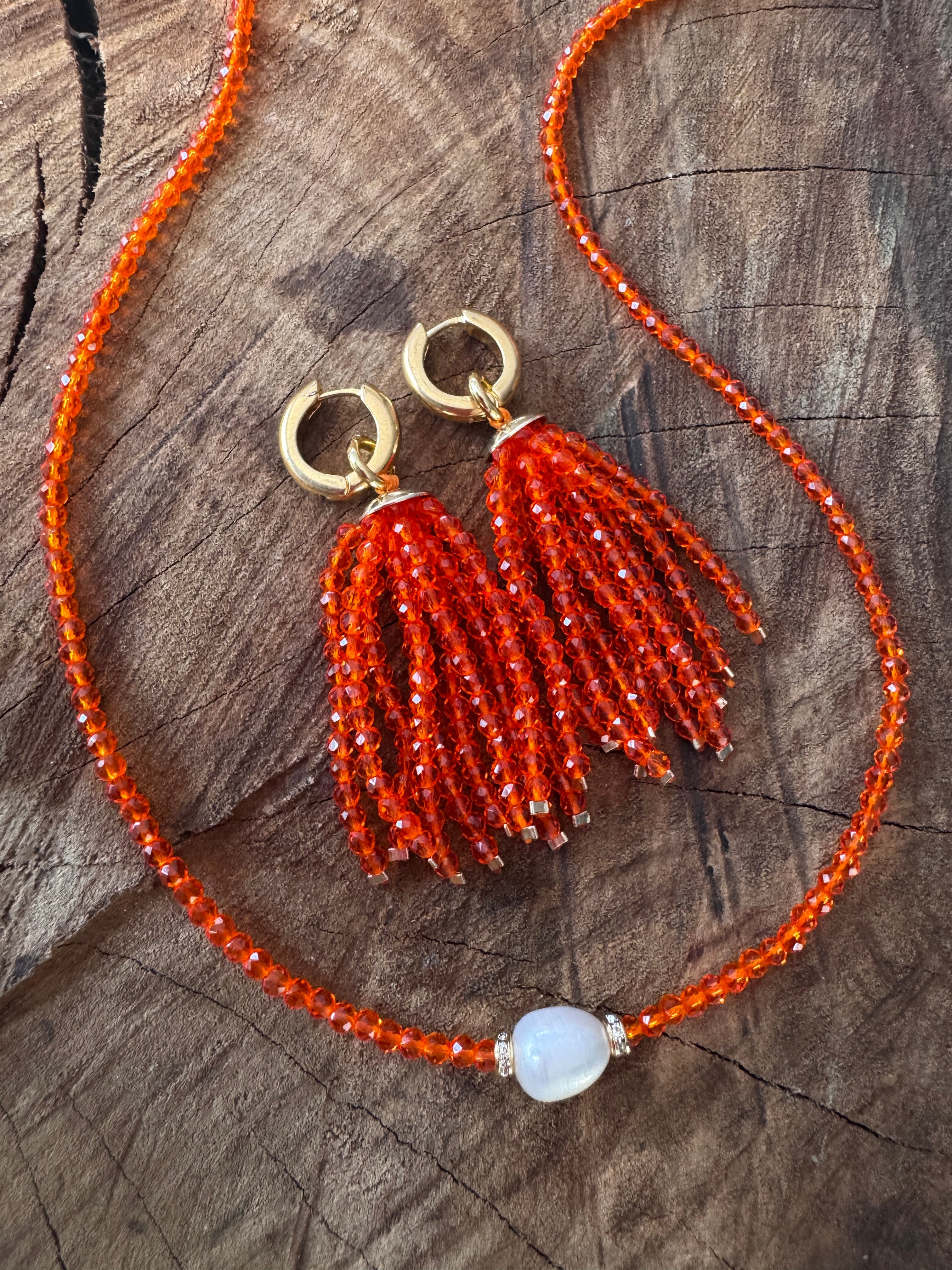 Conjunto Zayah - Coral translúcido