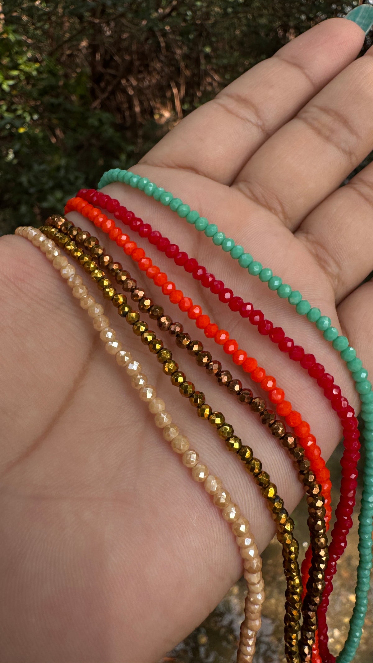 Colar de cristal liso - Leitoso - Linha Essencial