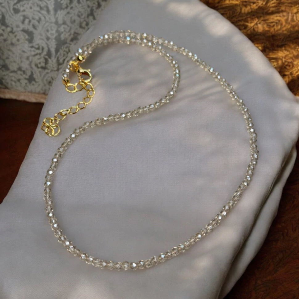 Colar cristal liso - Champanhe