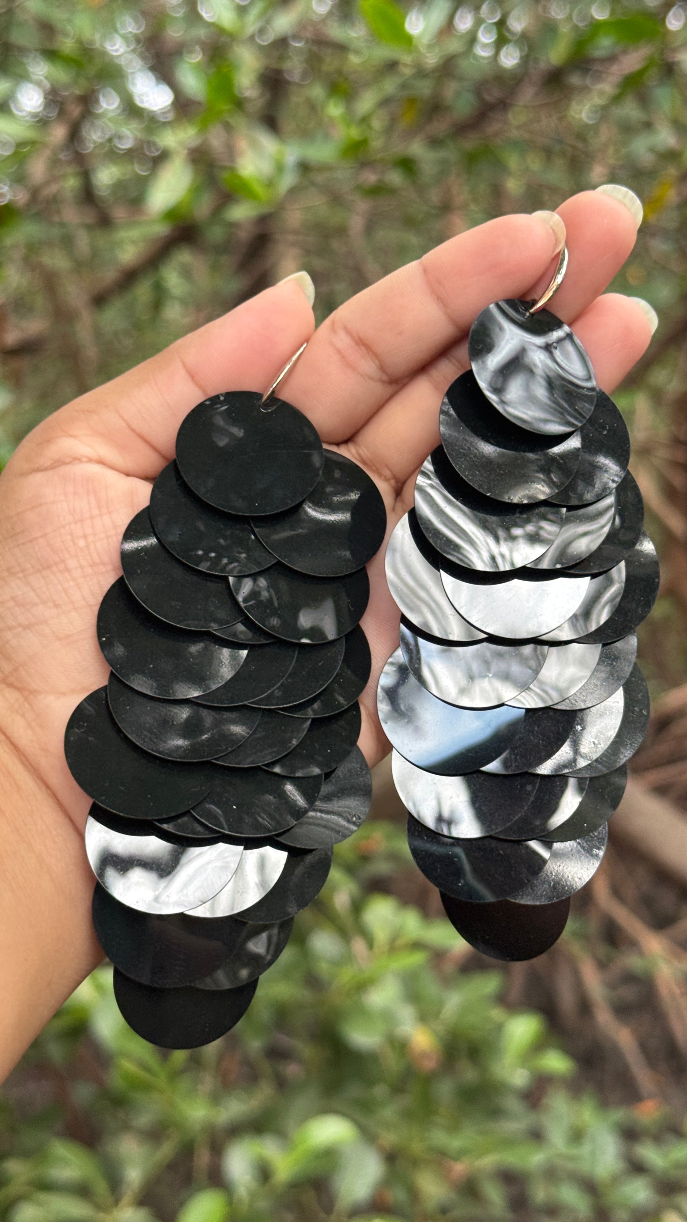 Cascata paetê - Preto