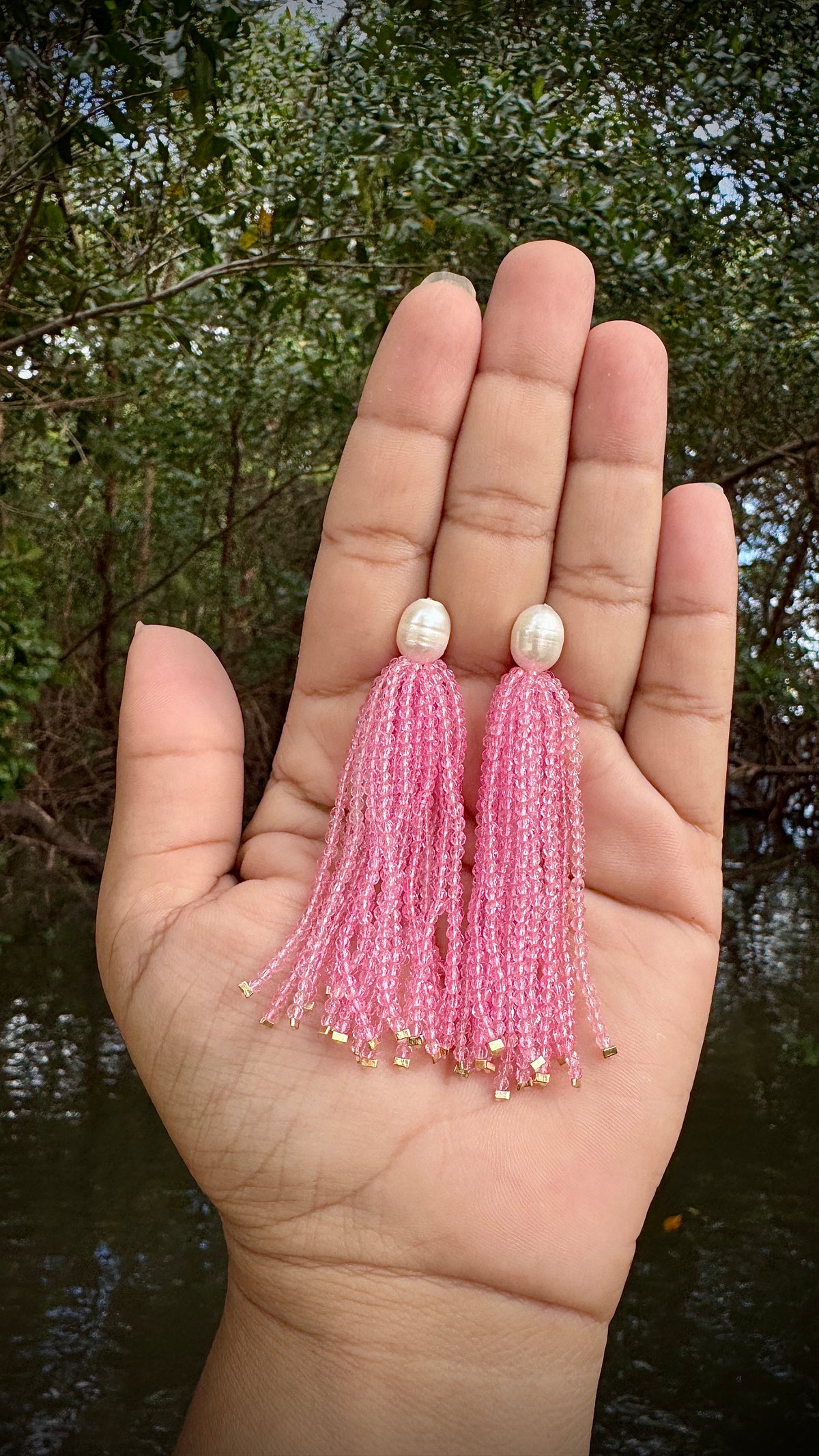 Brinco Milena - rosa claro