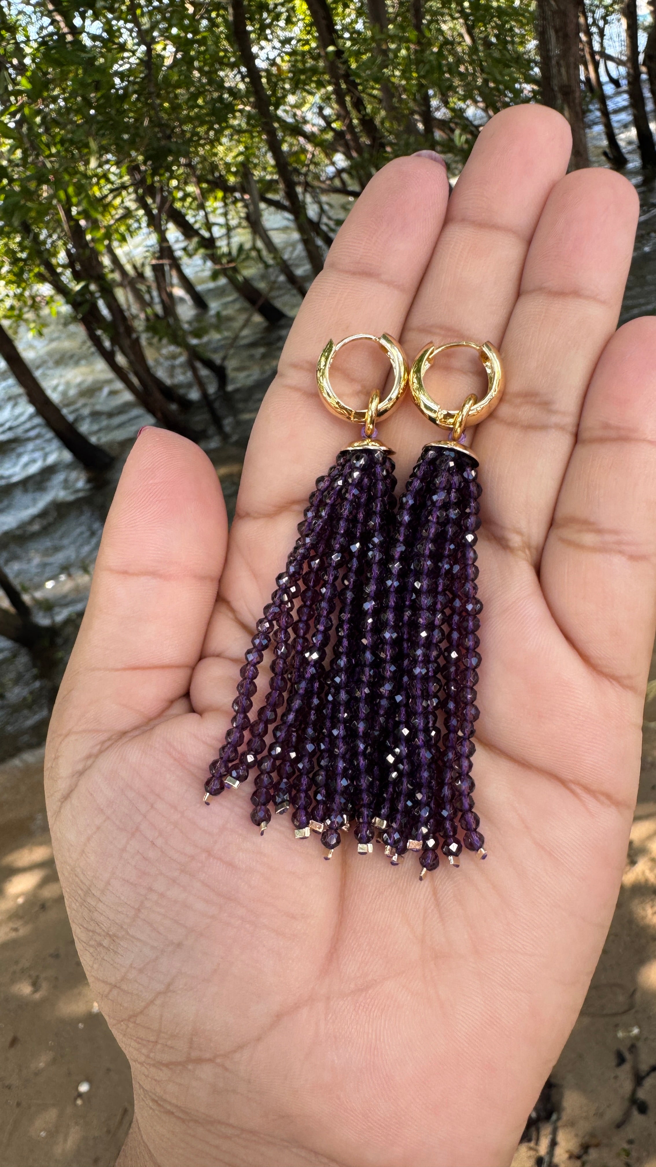 Brinco Zayah - Ametista