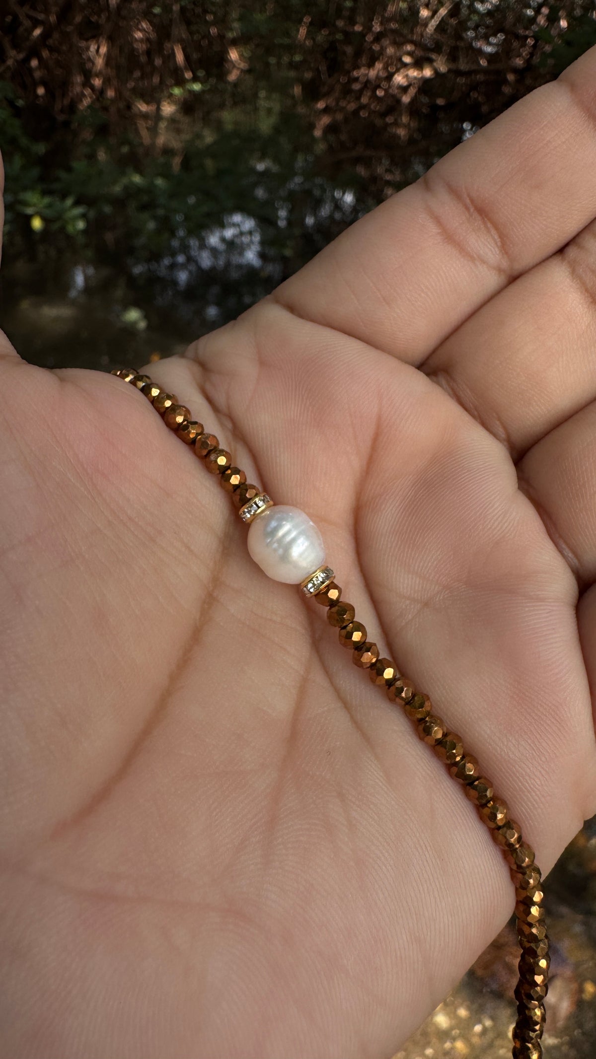 Conjunto Muriel - marrom dourado