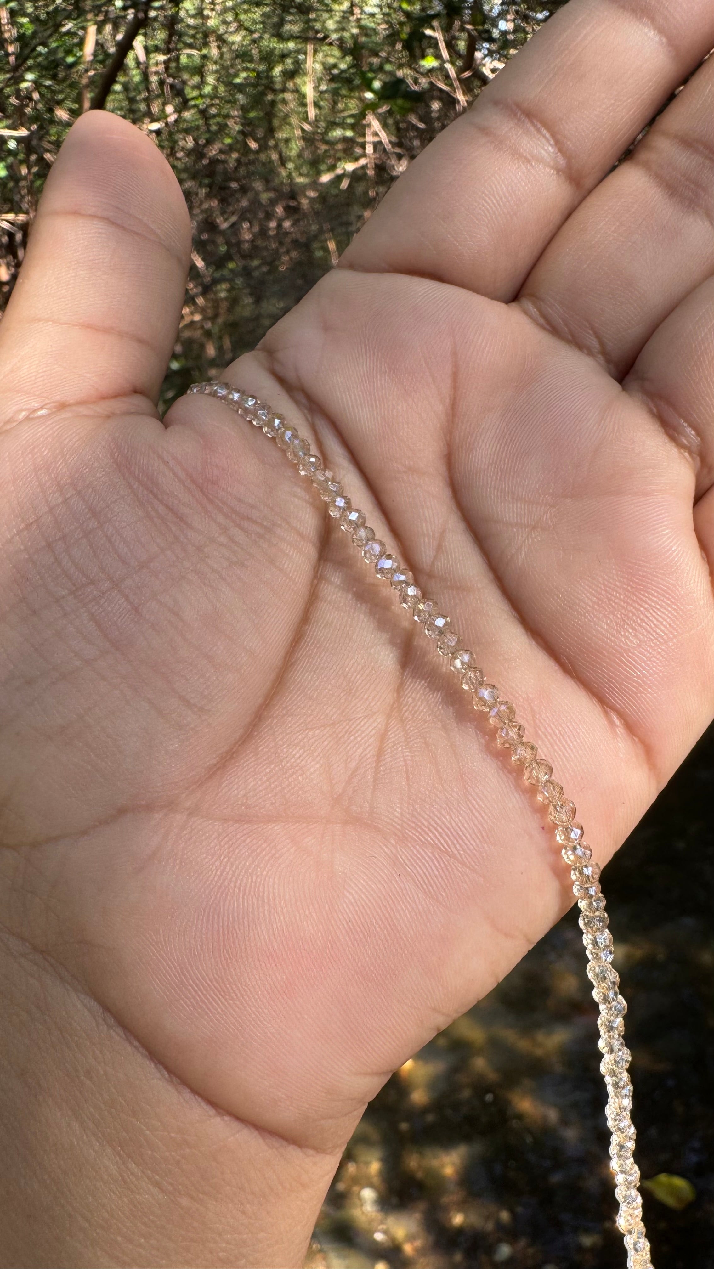 Colar cristal liso - Champanhe