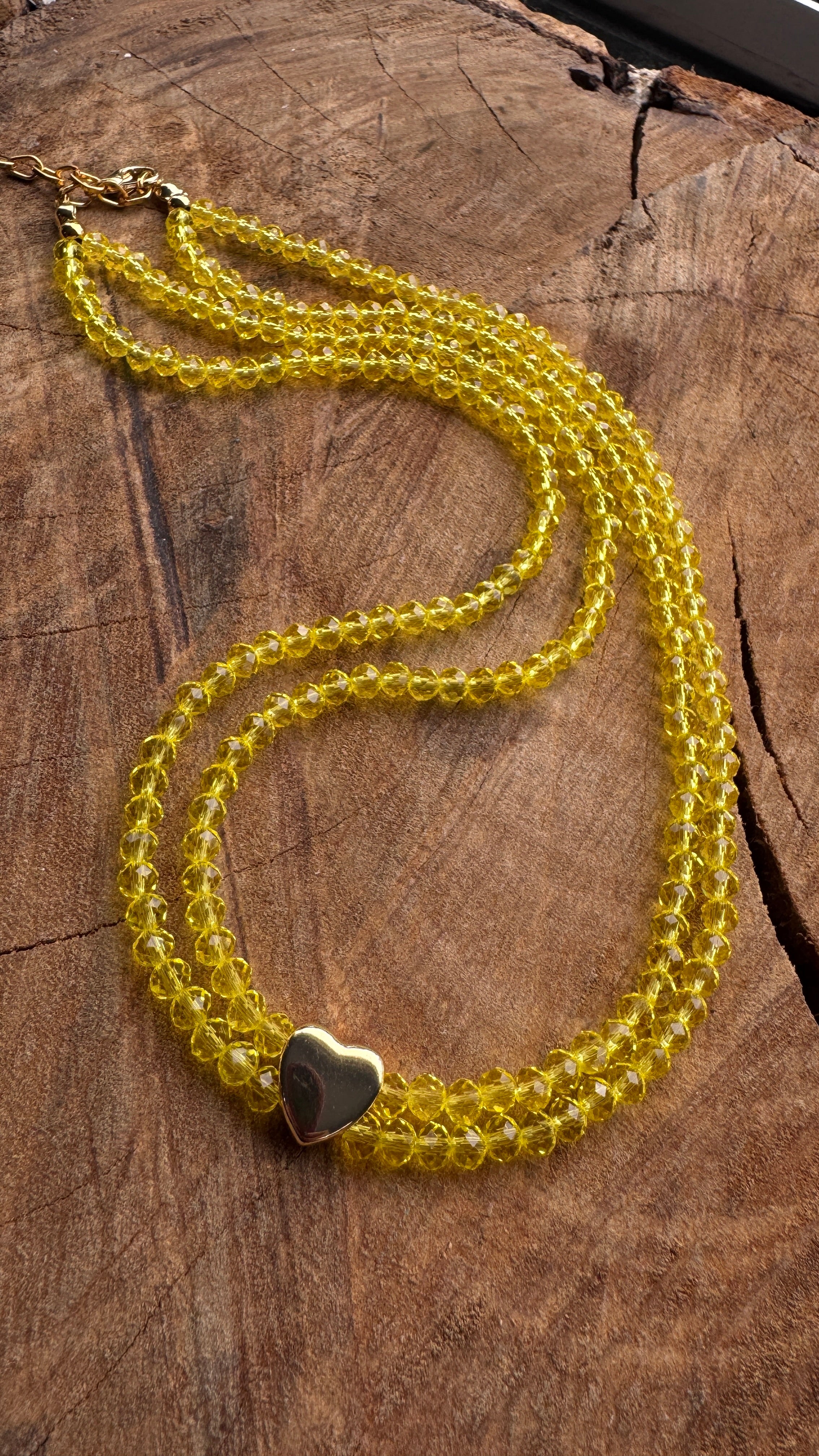 Colar duplo amarelo
