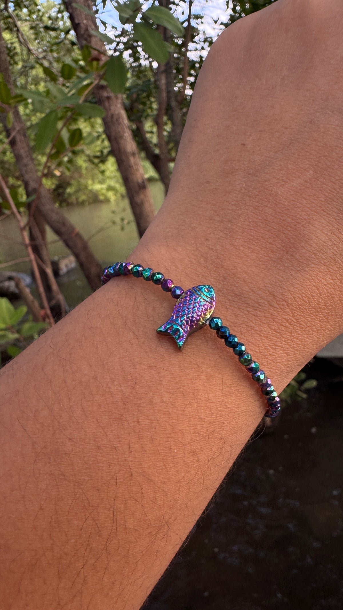 Pulseira peixe hematita