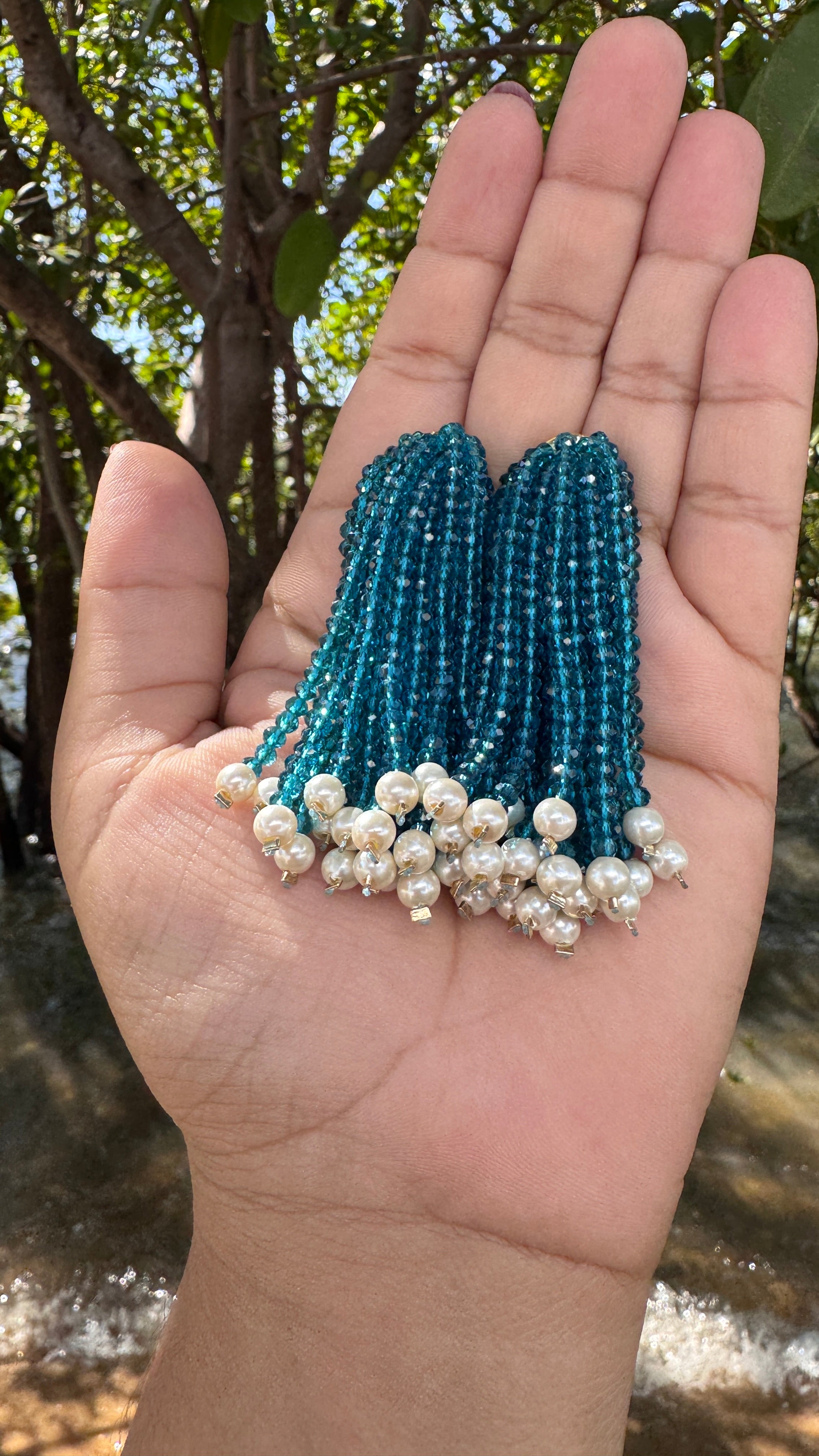 Cascata Marília - Azul petróleo translúcido