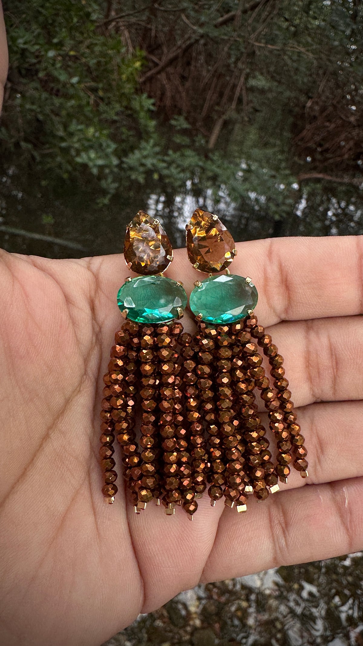 Conjunto Muriel - marrom dourado