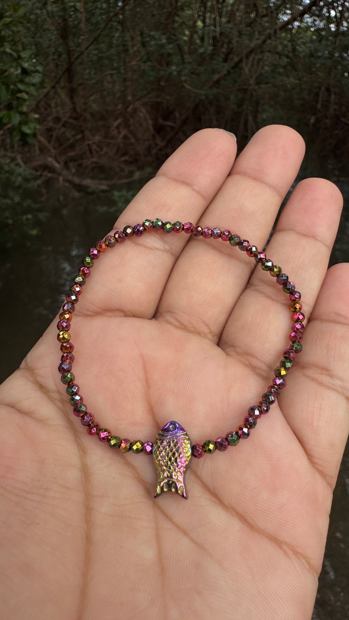 Pulseira peixe hematita