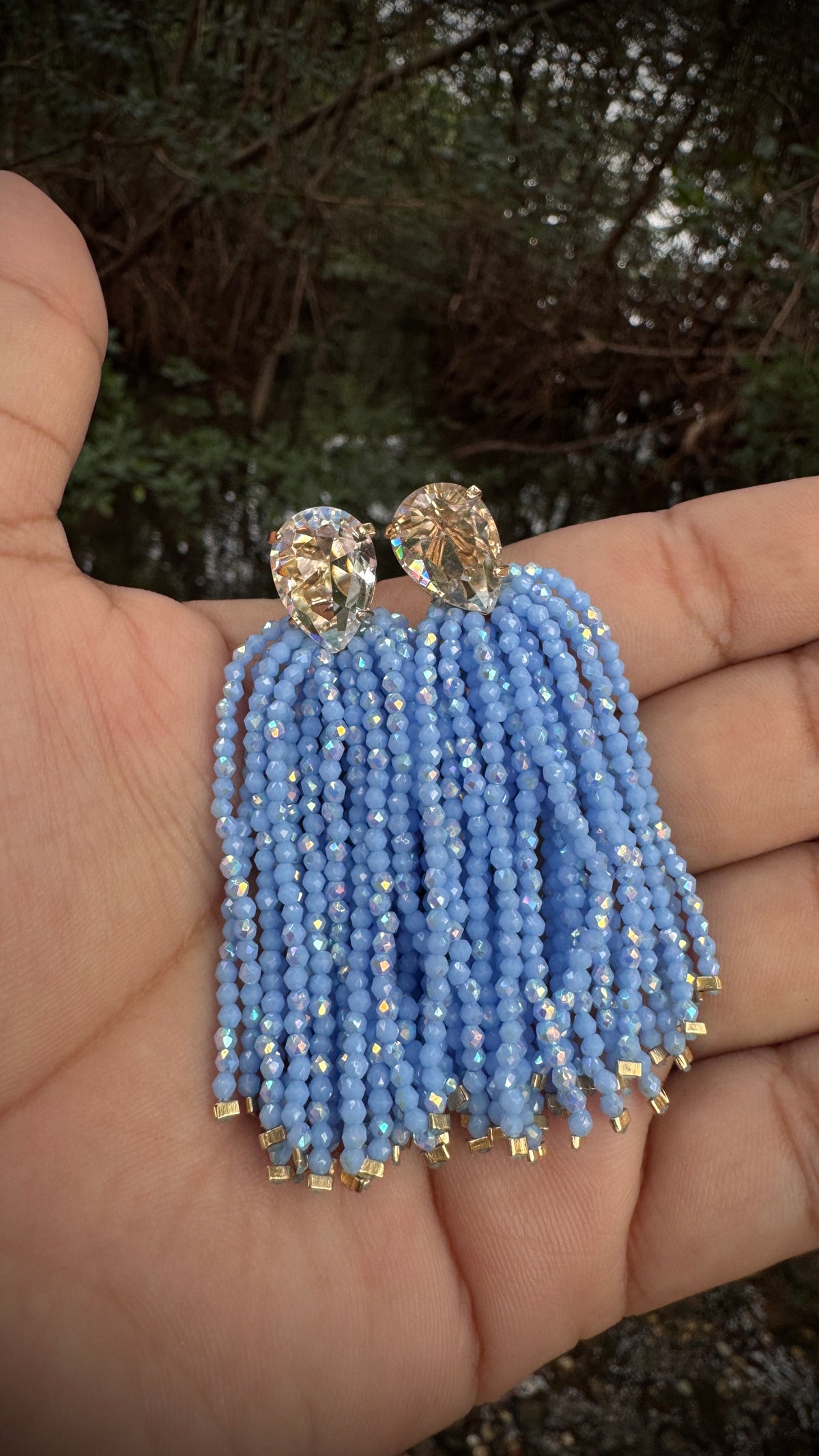 Brinco Clarissa  - azul claro boreal