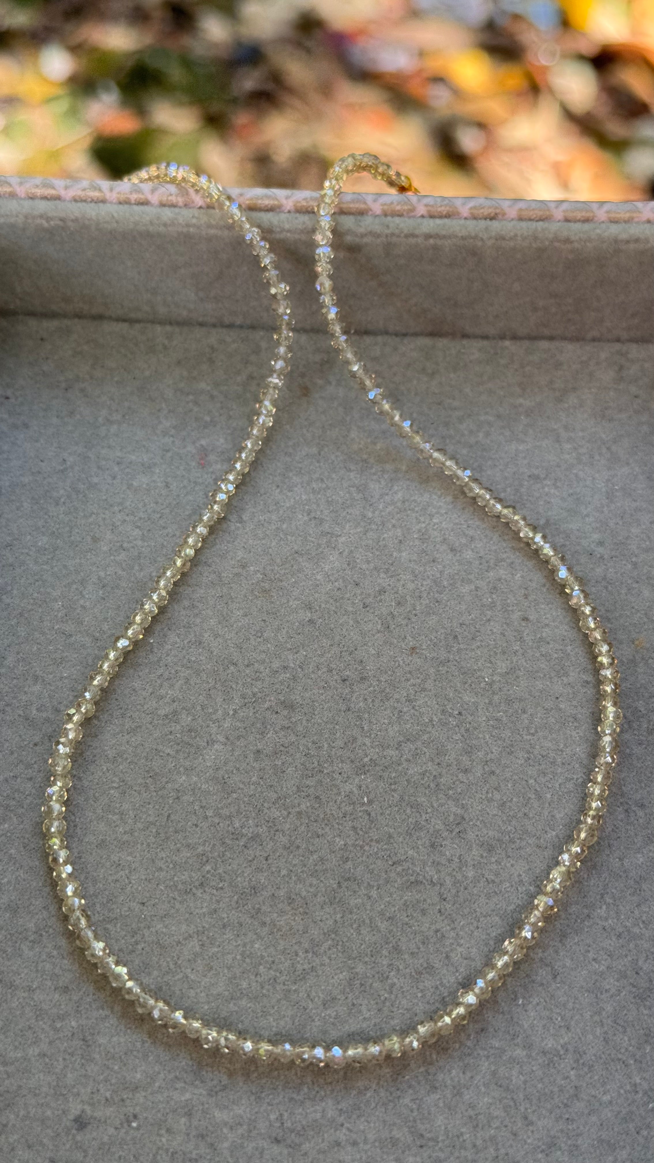 Colar cristal liso - Champanhe