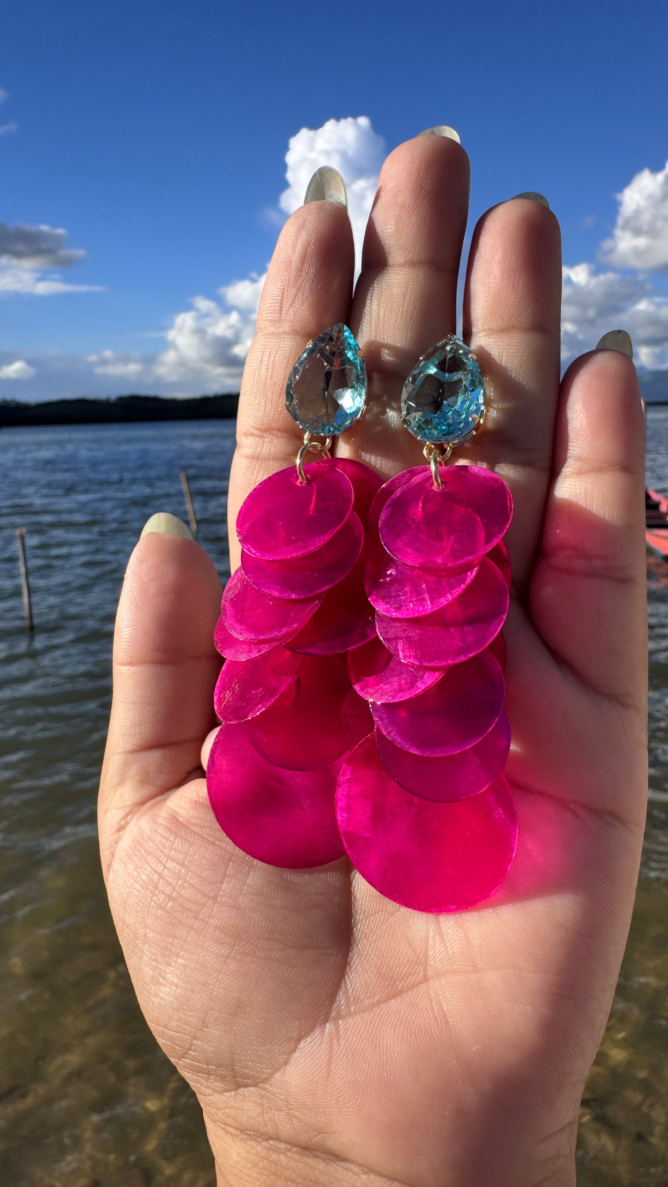 Brinco Giovana - fúcsia