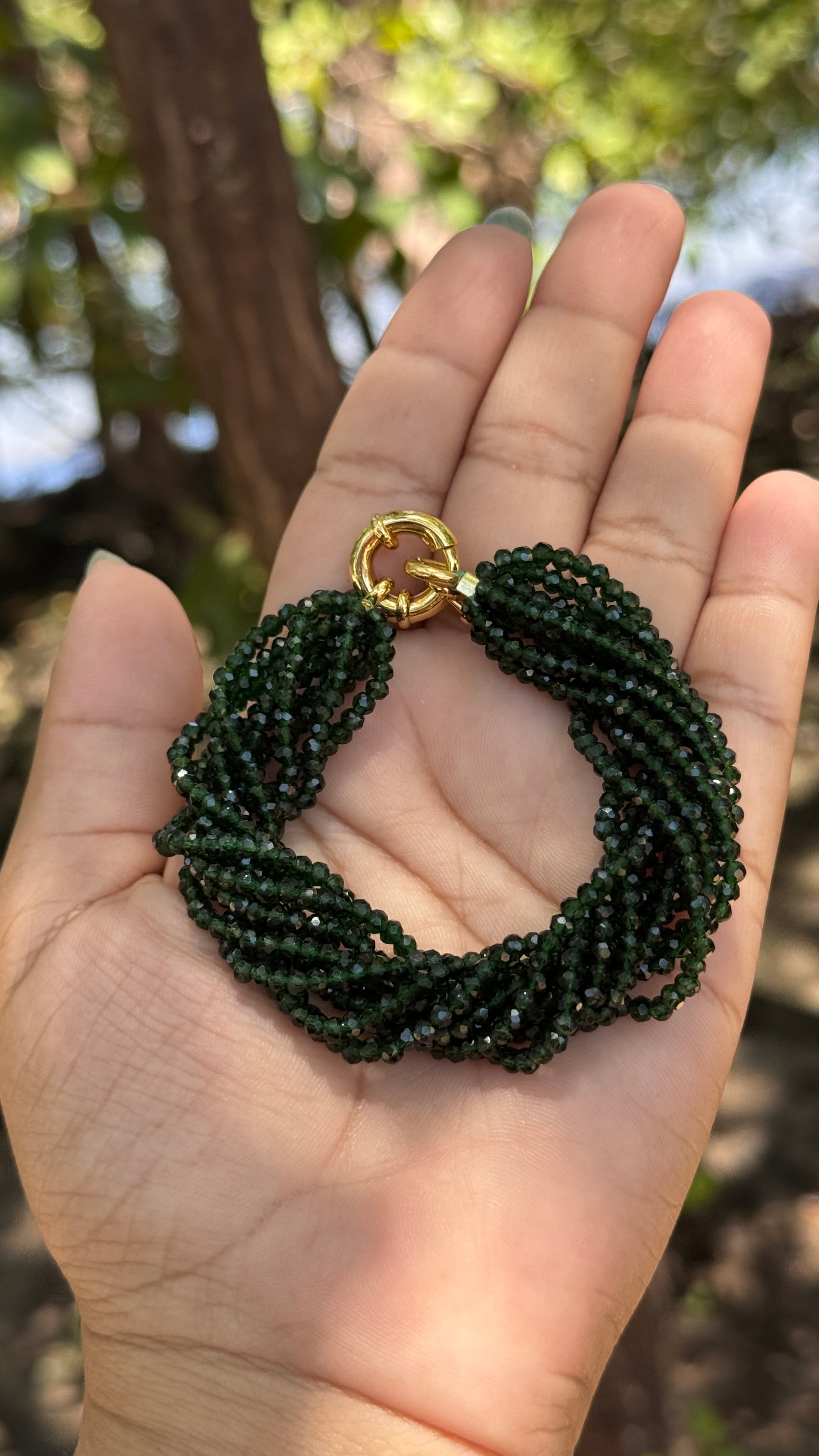 Pulseira Alessandra - Esmeralda escuro