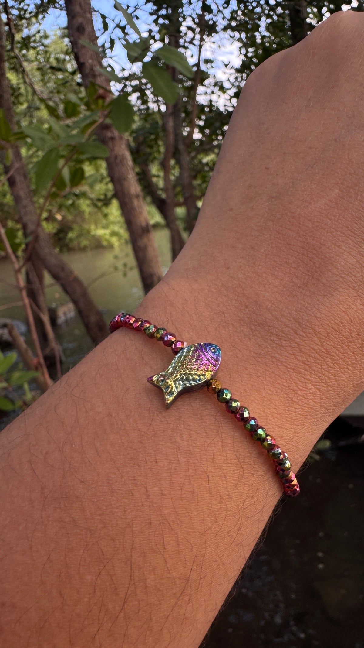Pulseira peixe hematita