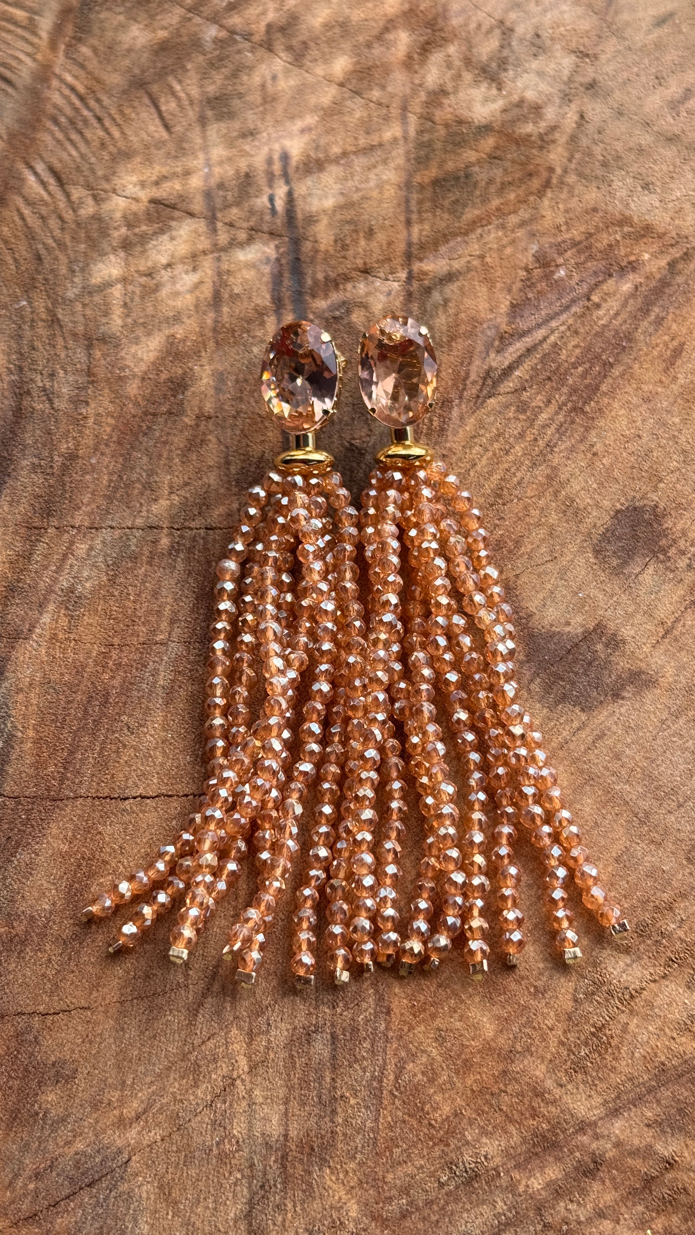 Brinco Helena - Transparente dourado