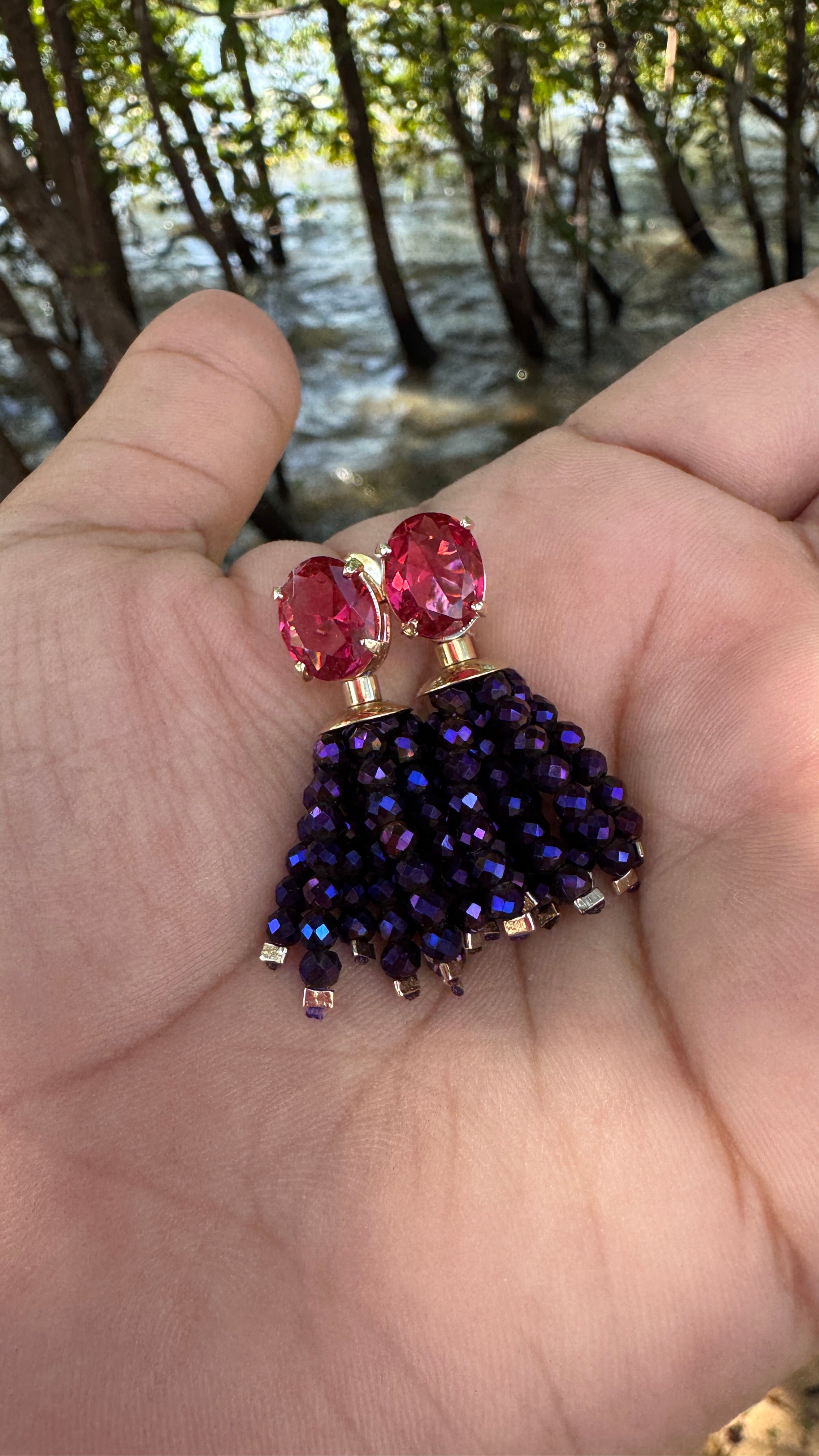 Brinco Paloma - Púrpura