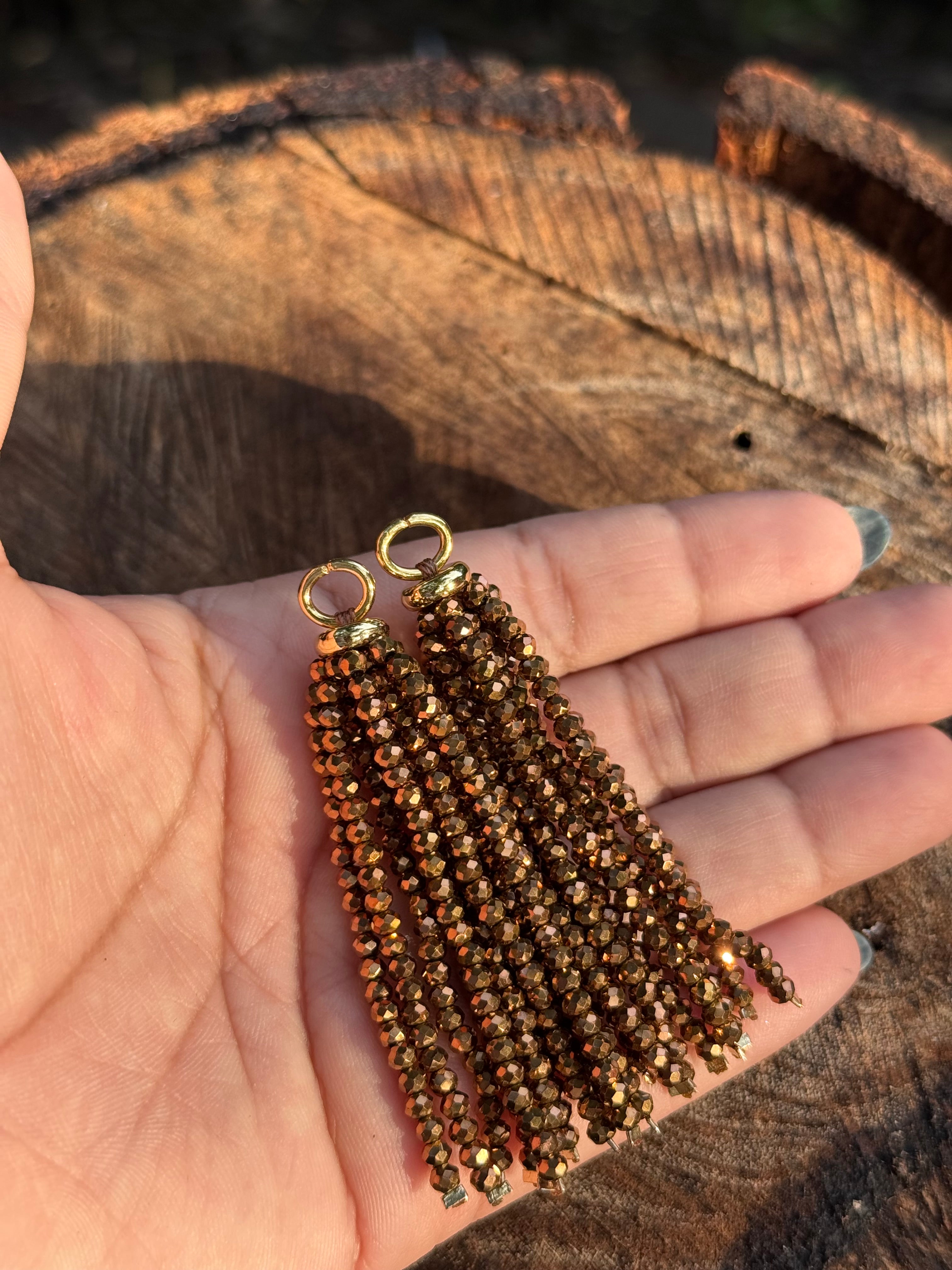 Franjas Avulsas - Marrom dourado