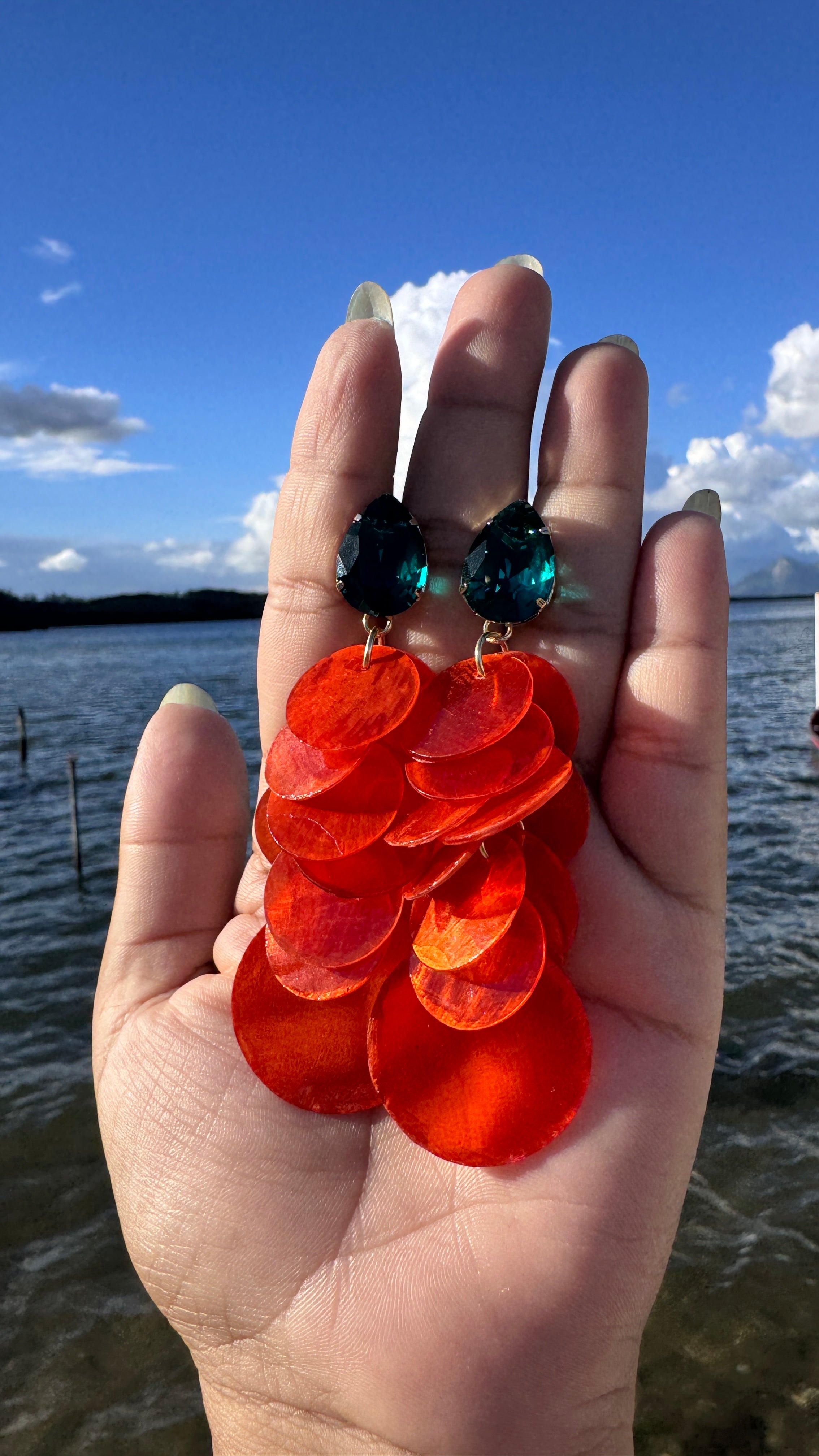 Brinco Giovana - coral