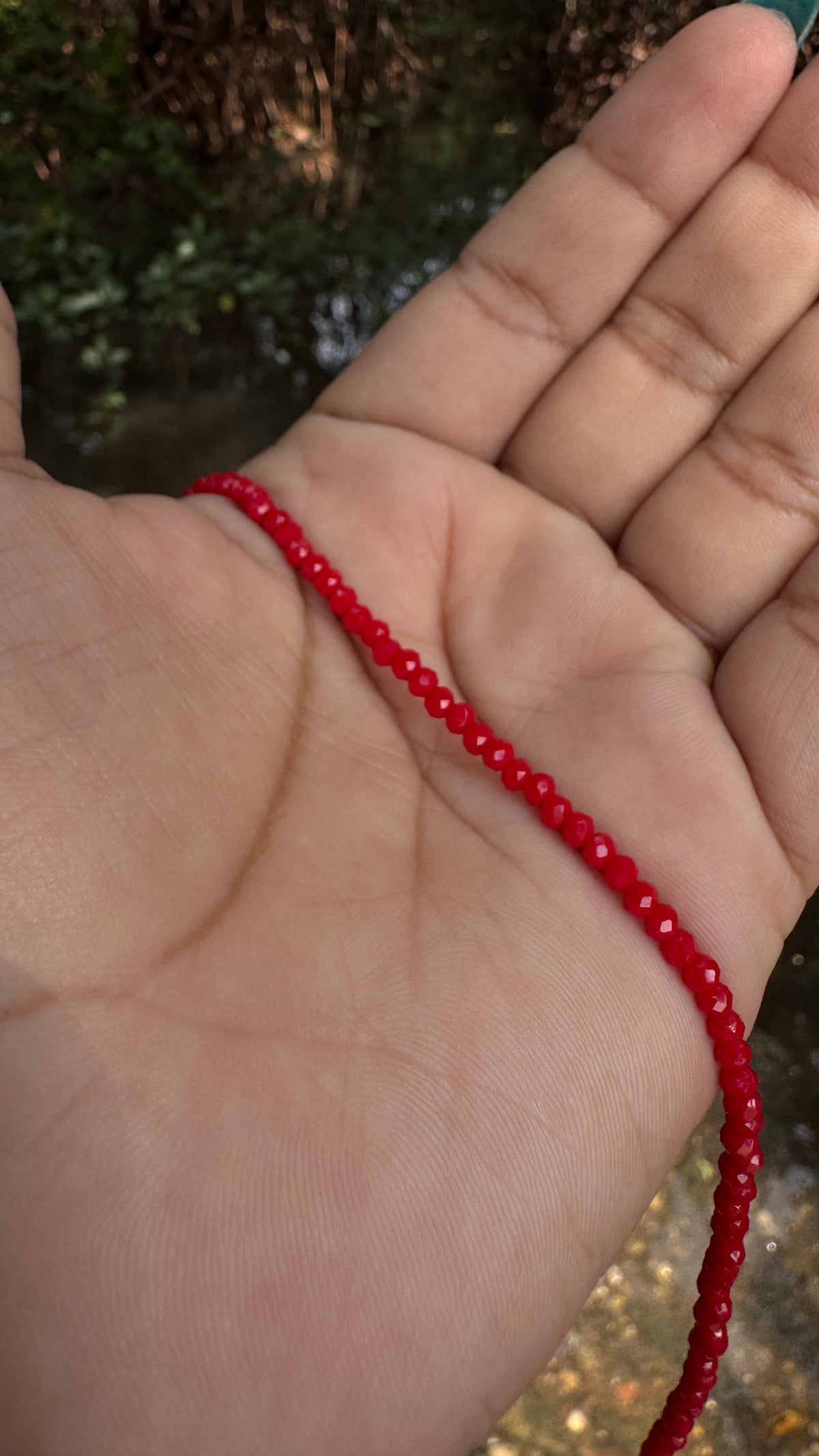 Colar de cristal liso - Leitoso - Linha Essencial