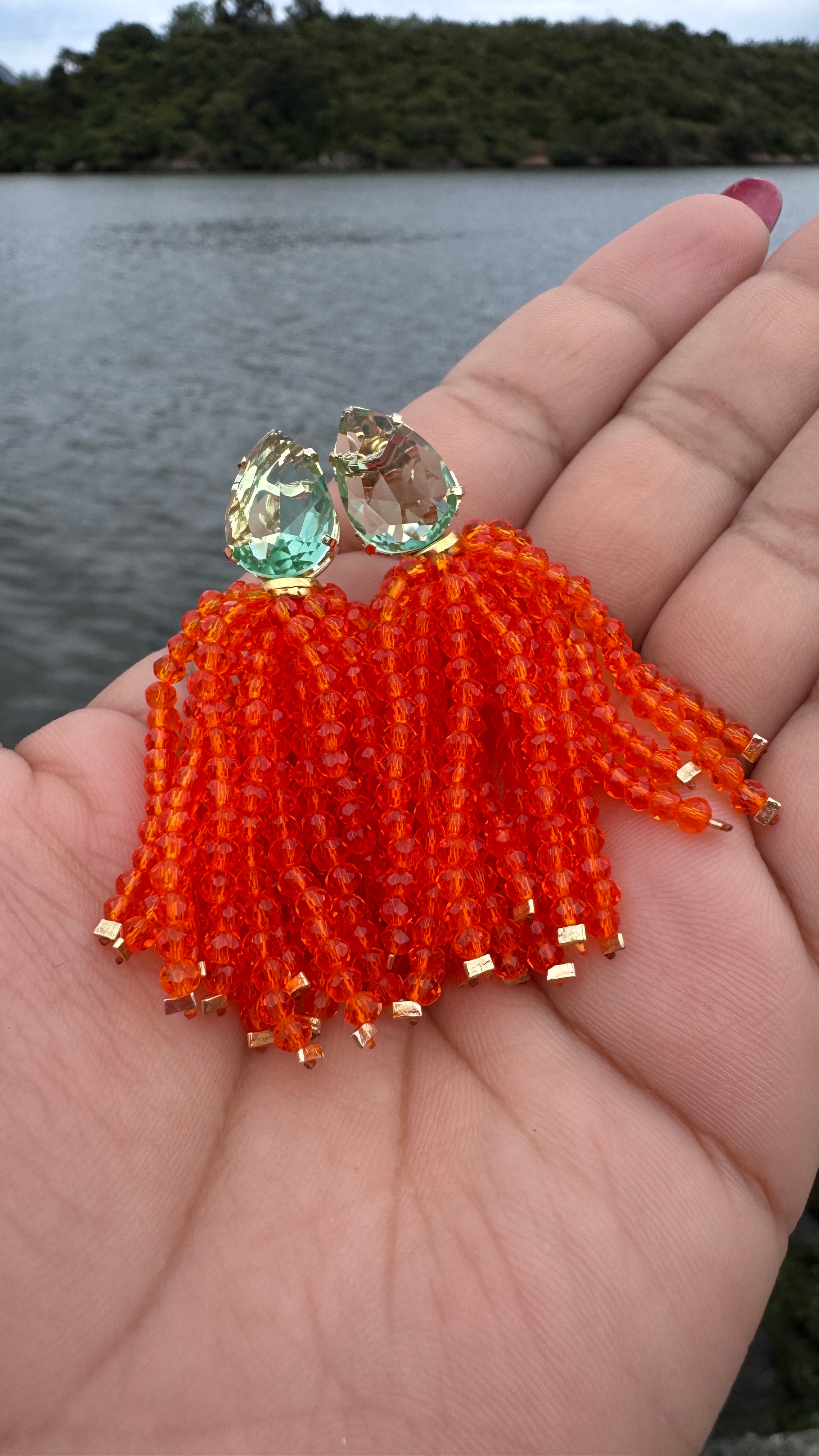 Brinco Claudia - Coral