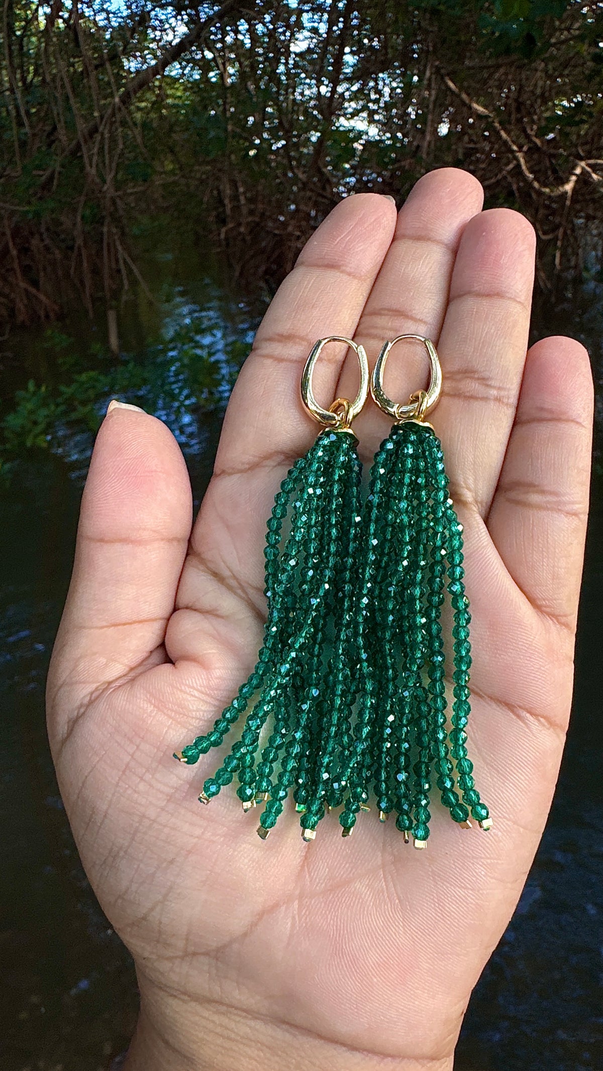 Brinco Zayah - Aquamarine - 9,5cm