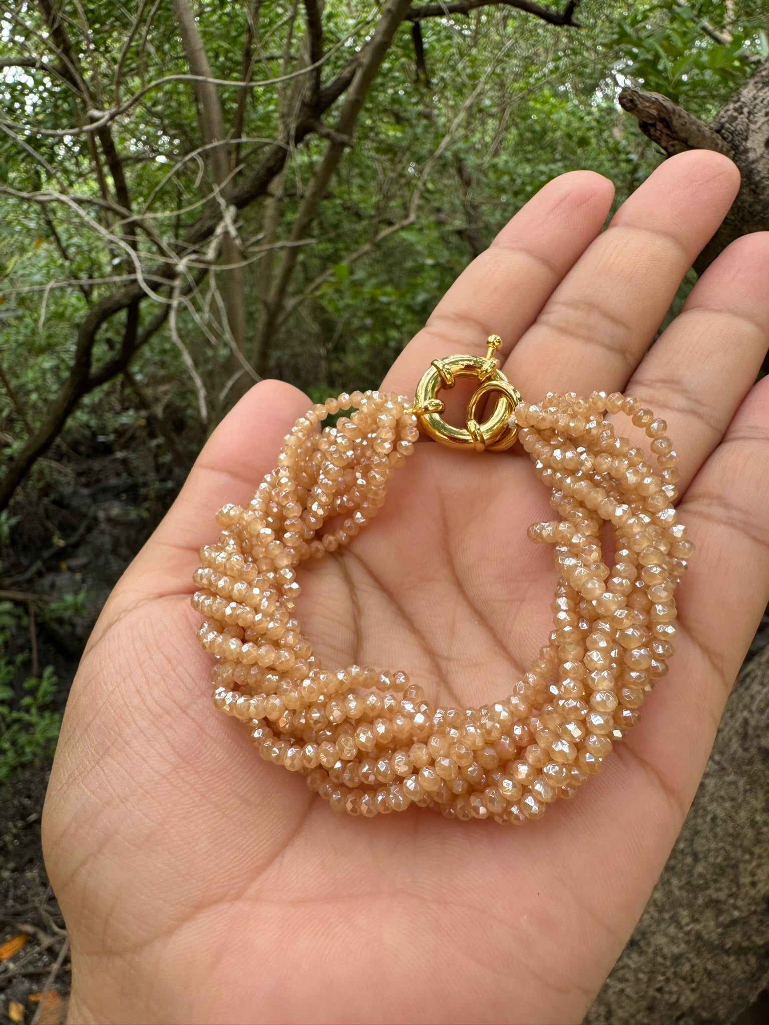 Pulseira Alessandra - Doce de leite