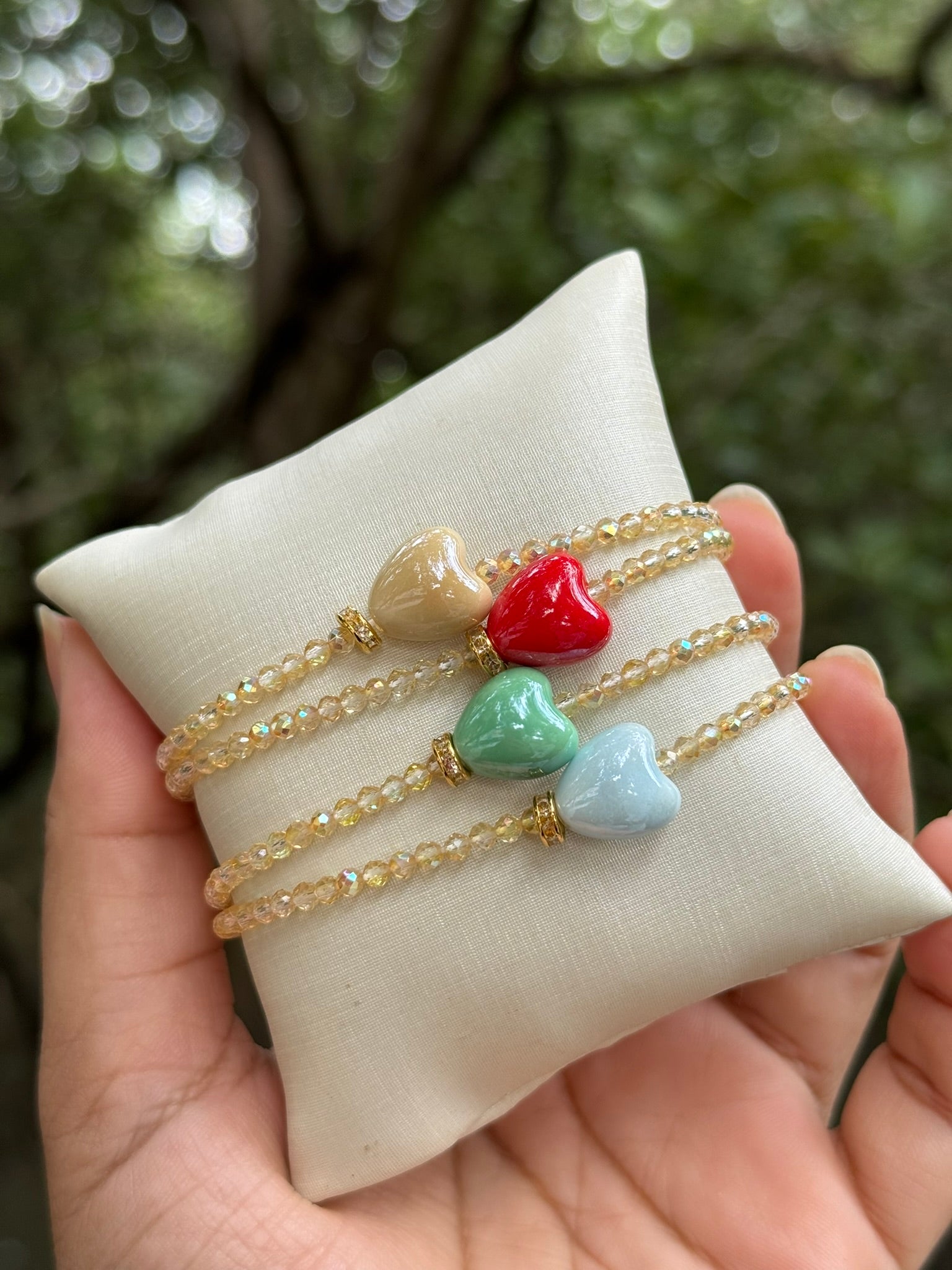 Pulseira Coração cerâmica