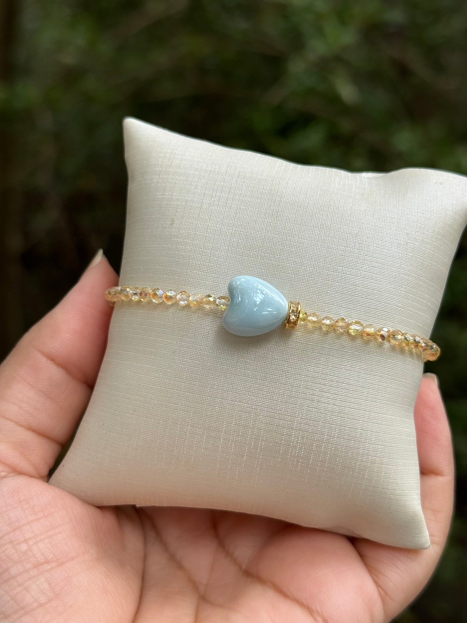 Pulseira Coração cerâmica