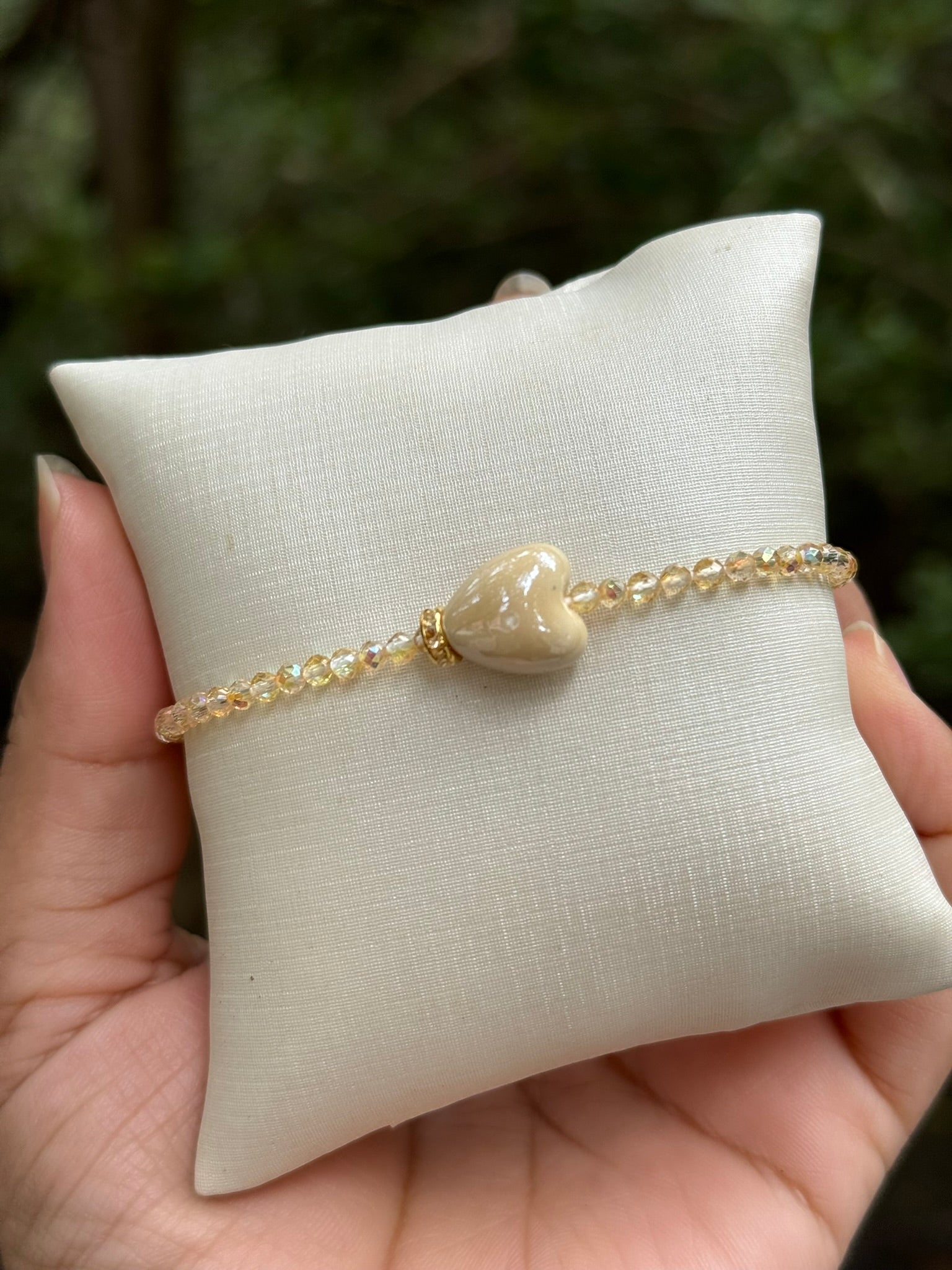 Pulseira Coração cerâmica