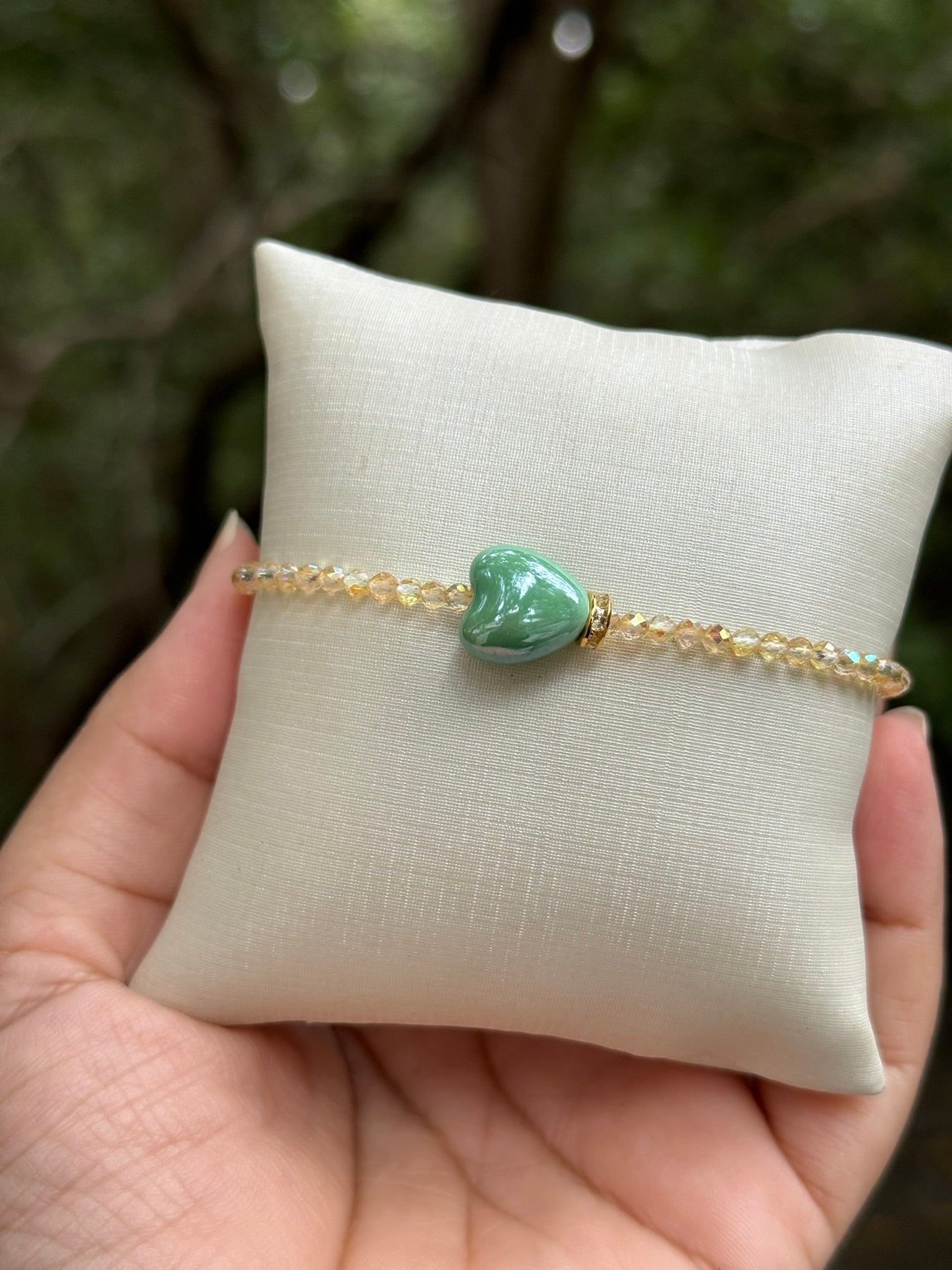 Pulseira Coração cerâmica