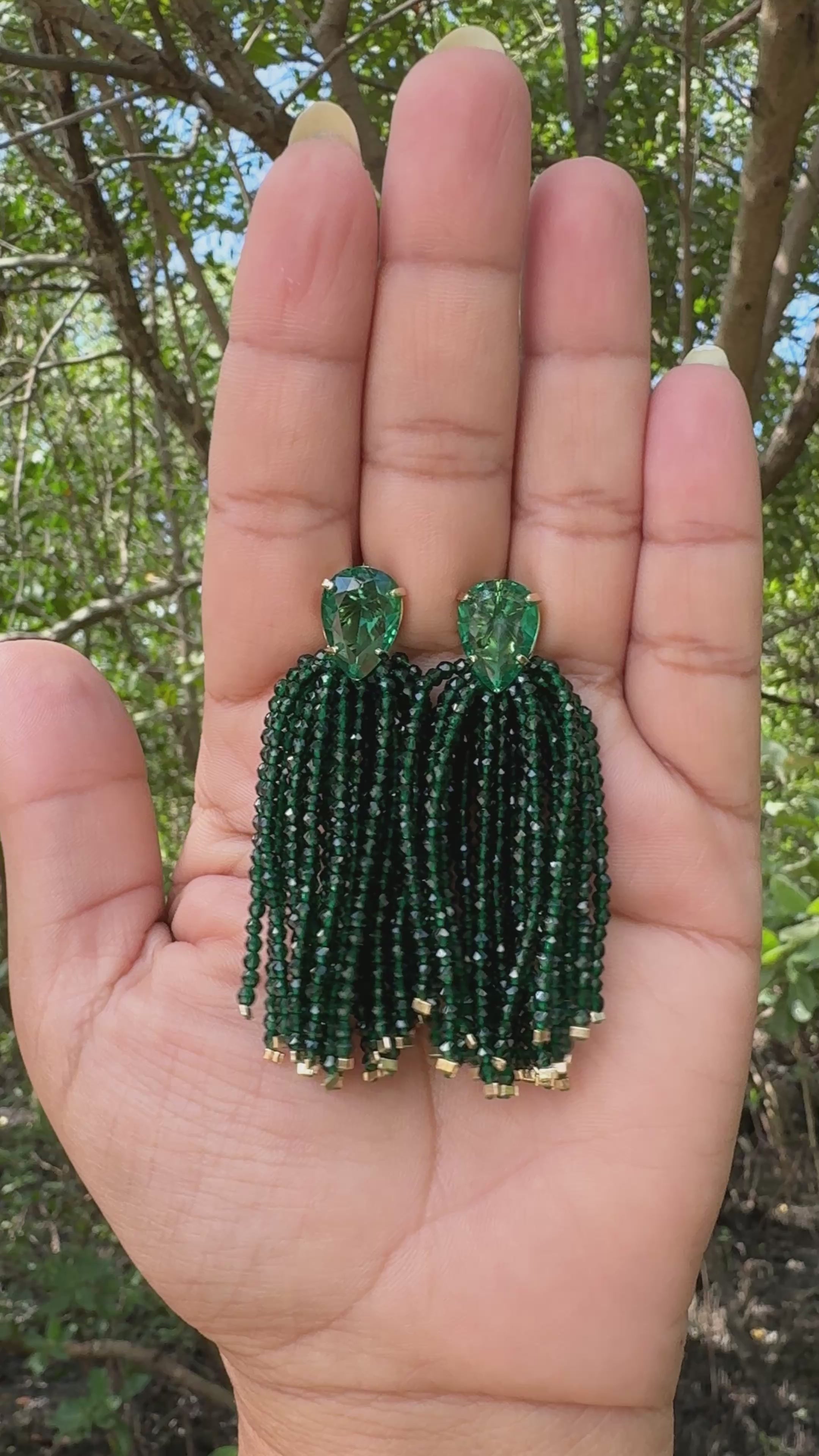 Brinco Clarissa - verde floresta
