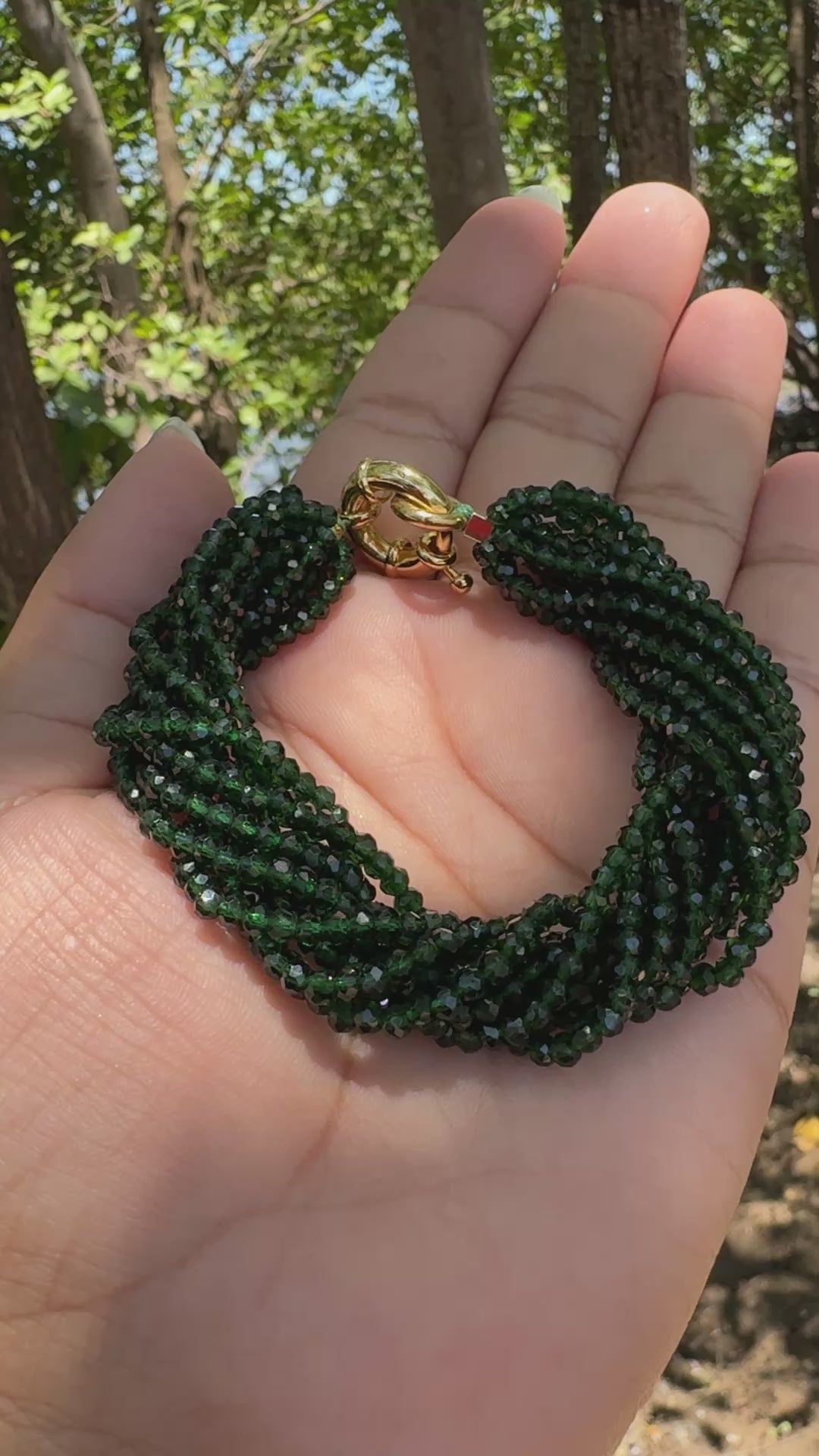Pulseira Alessandra - Esmeralda escuro
